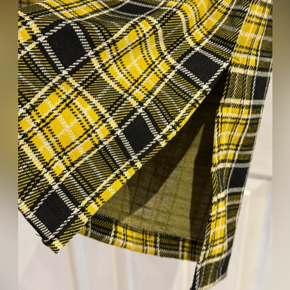 H&M Divided pants Black, white and yellow plaid - Picture 2 of 4